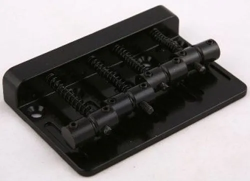 Metallor BB-02-BK Бридж (струнодержатель) для бас-гитары, черный.