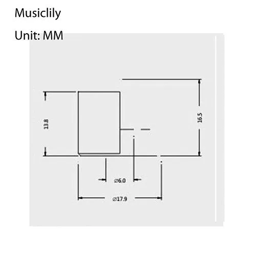 Musiclily M152 Ручка потенциометра, метрическая, хром.