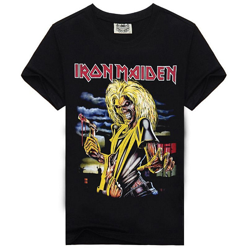Футболка с принтом Iron Maiden. Хлопок. Размер L.