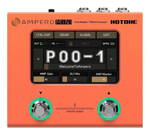 Hotone Ampero Mini (Orange) Напольный процессор эффектов.