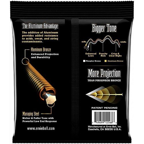 Ernie Ball 2568 (11-52) Aluminum Bronze Light Комплект струн для акустической гитары.