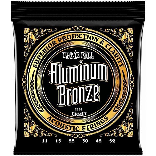 Ernie Ball 2568 (11-52) Aluminum Bronze Light Комплект струн для акустической гитары.