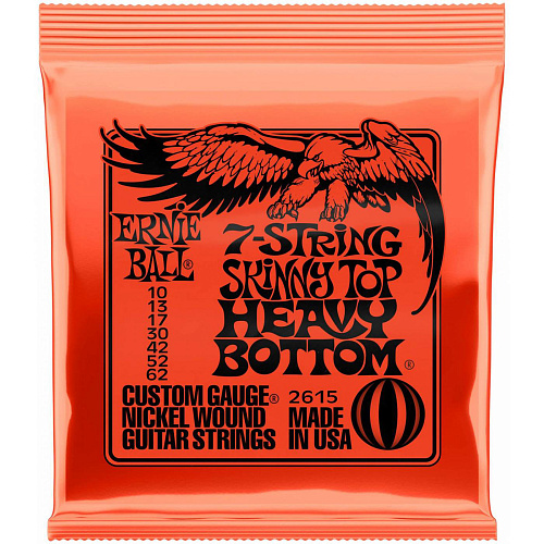 Ernie Ball 2615 (10-62) Nickel Wound Top Heavy Bottom Комплект струн для 7 стр электрогитары